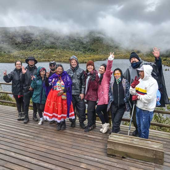 Grupo en la Laguna de Iguaque